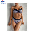 Wholesale New Fashion Bandage Women Bikini 2021 Sexy Beach Two Pieces Leopard Swimwear